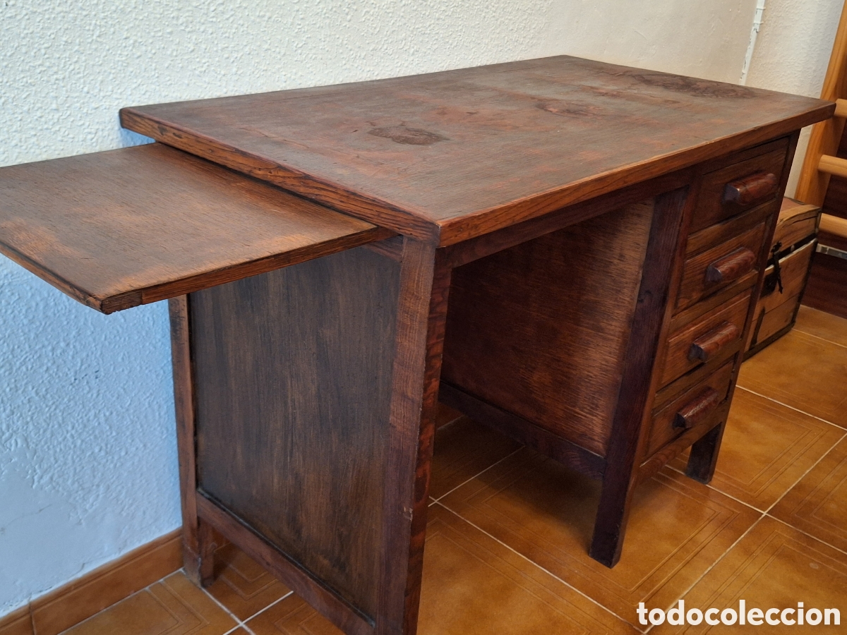 Vintage: Escritorio de madera vintage - Foto 4
