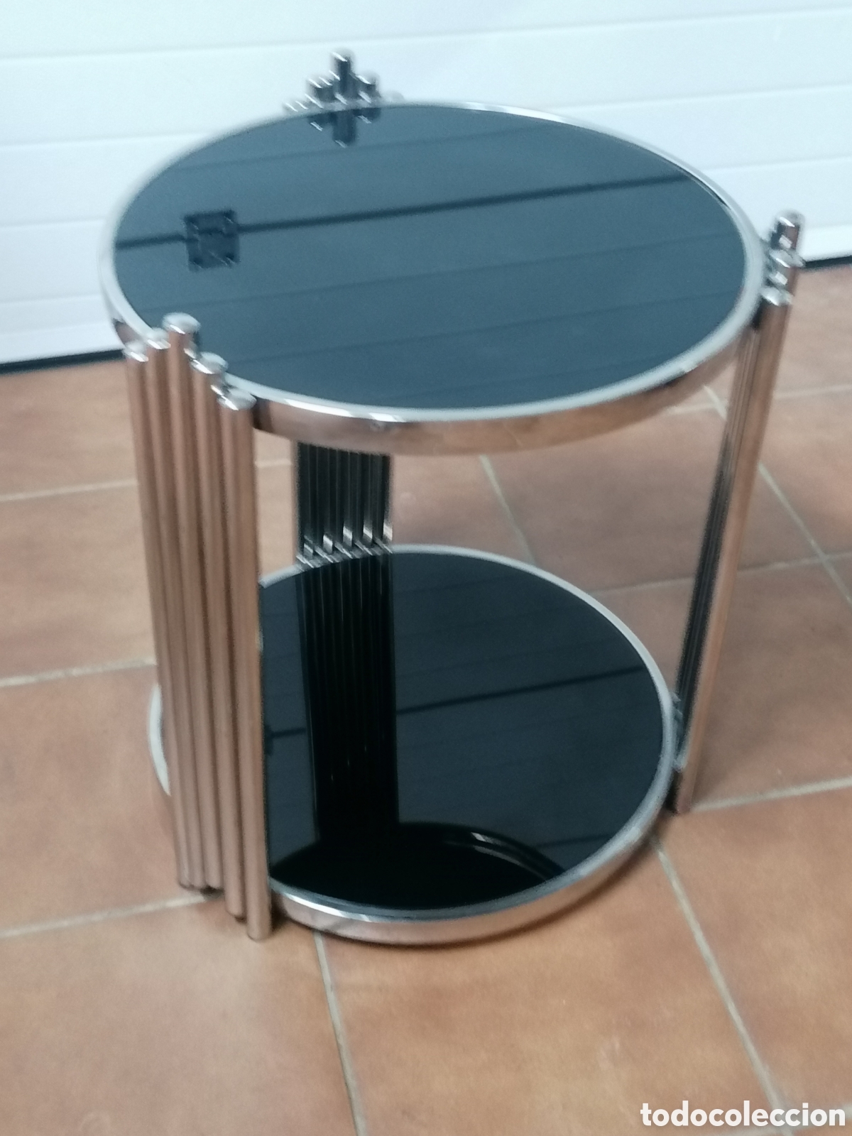 Vintage: Mesa auxiliar dise&ntilde;o cromada - Foto 1