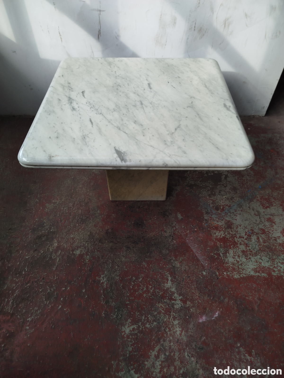 Vintage: MESA DE M&Aacute;RMOL DE CARRARA. - Foto 3