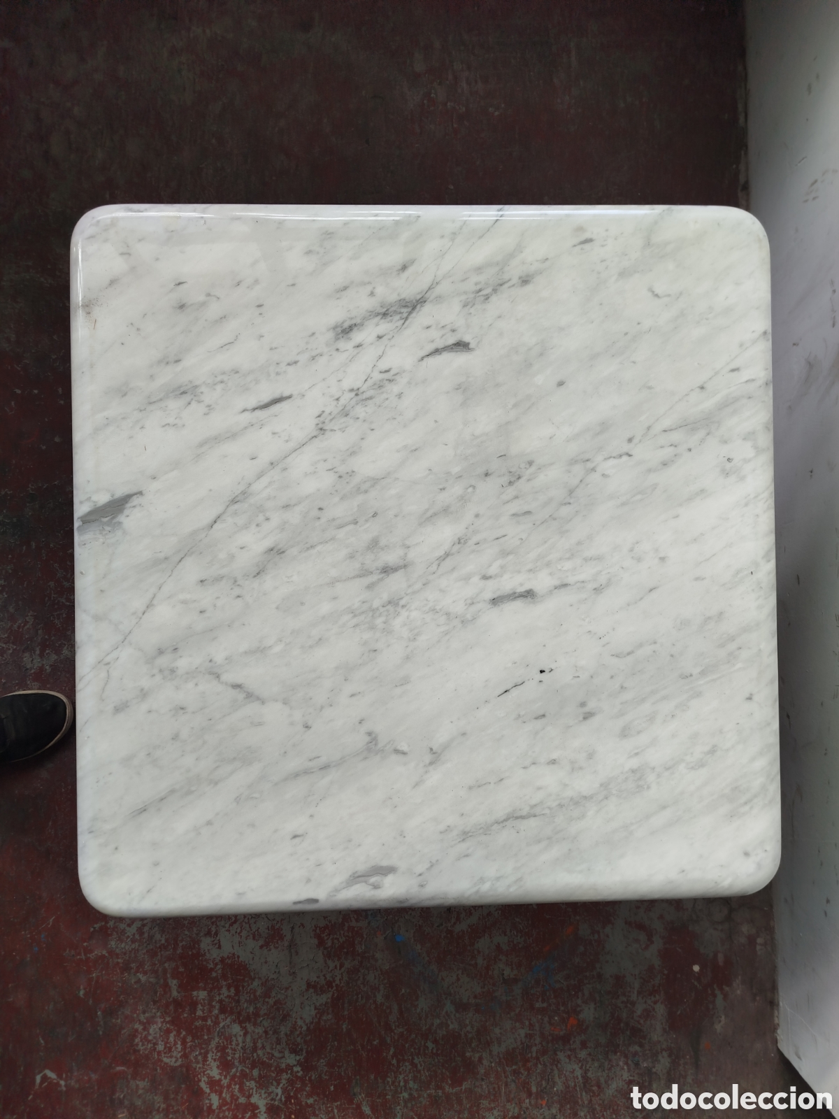 Vintage: MESA DE M&Aacute;RMOL DE CARRARA. - Foto 2