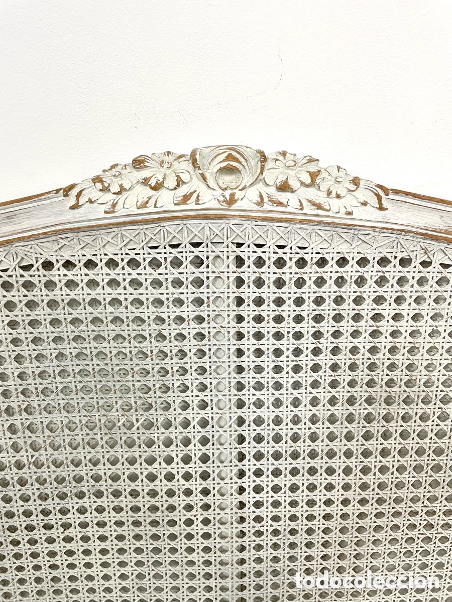 Vintage: Cabecero madera y rejilla 107cm - Foto 3