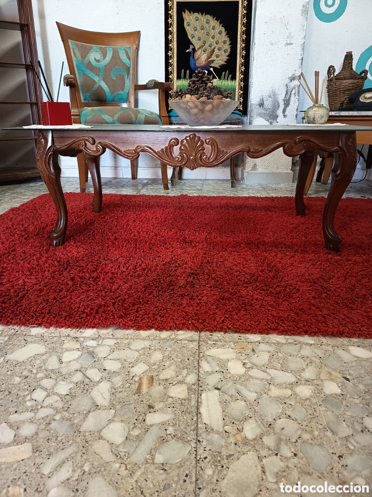 Vintage: Mesa de nogal antigua - Foto 1