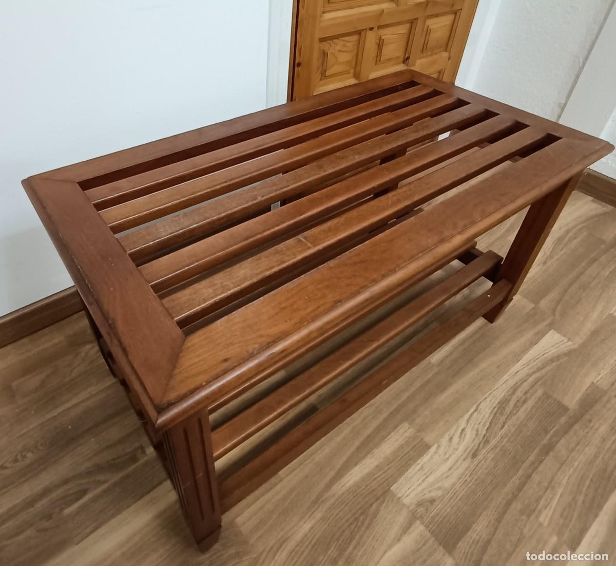 Vintage: Mesa Auxiliar de Centro con travesa&ntilde;os. - Foto 1