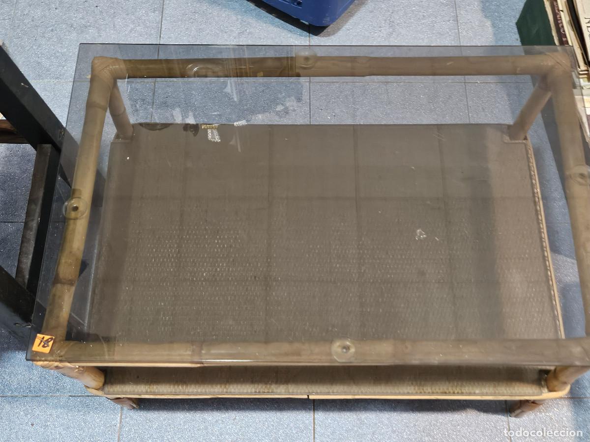 Vintage: mesa de cristal de ca&ntilde;a vintage - Foto 4