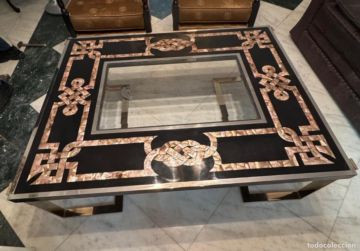 Vintage: Mesa de centro Benghazi con incrustaciones - Foto 9