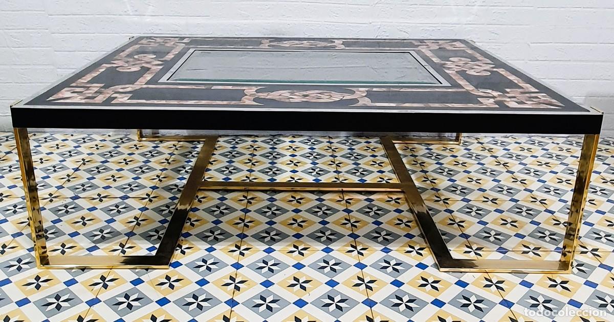 Vintage: Mesa de centro Benghazi con incrustaciones - Foto 5