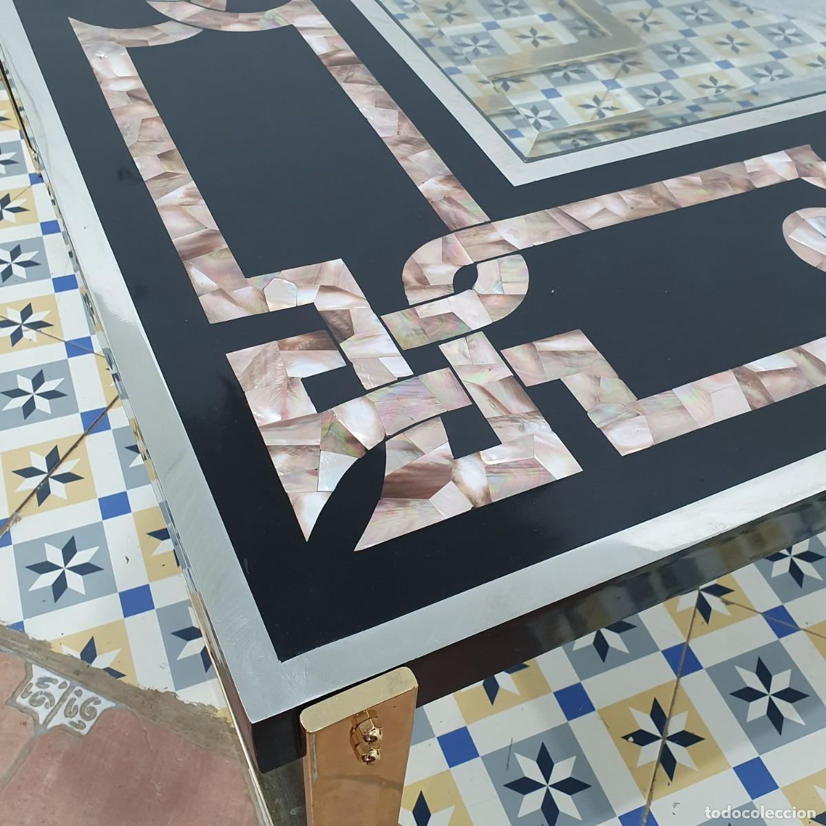 Vintage: Mesa de centro Benghazi con incrustaciones - Foto 2