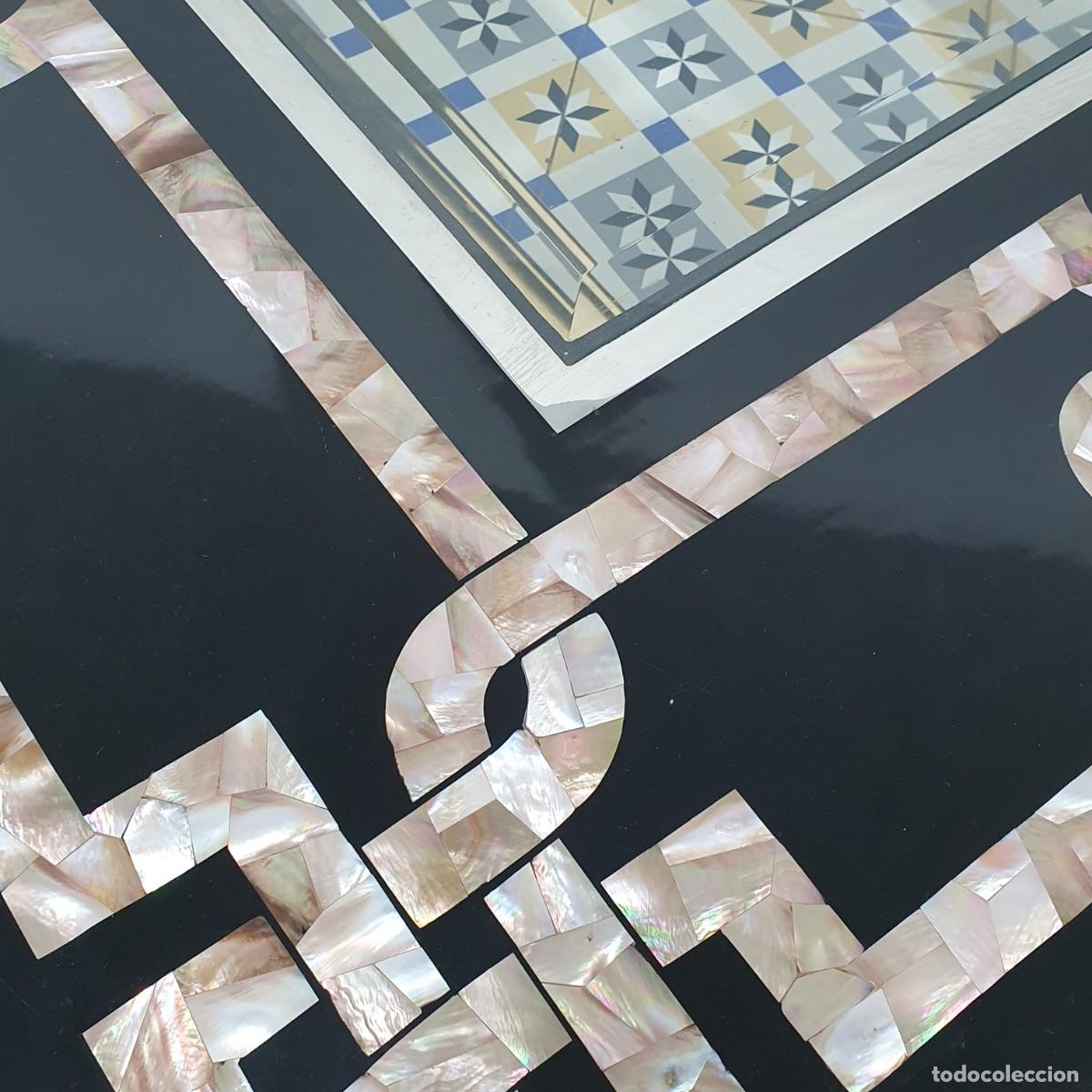 Vintage: Mesa de centro Benghazi con incrustaciones - Foto 14