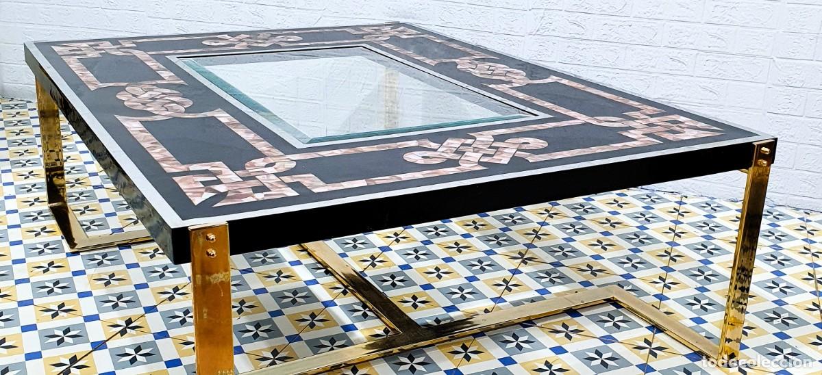 Vintage: Mesa de centro Benghazi con incrustaciones - Foto 3