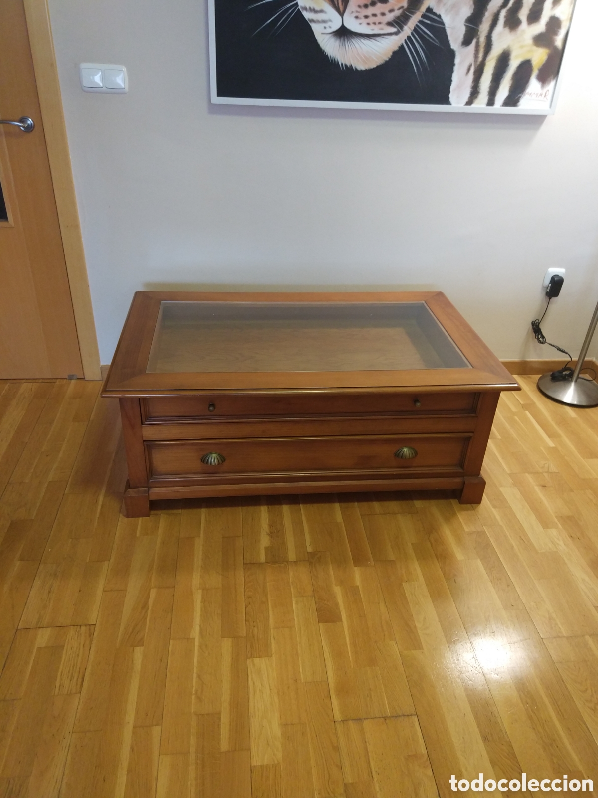 Vintage: Mesa de centro Con cristal - Foto 1