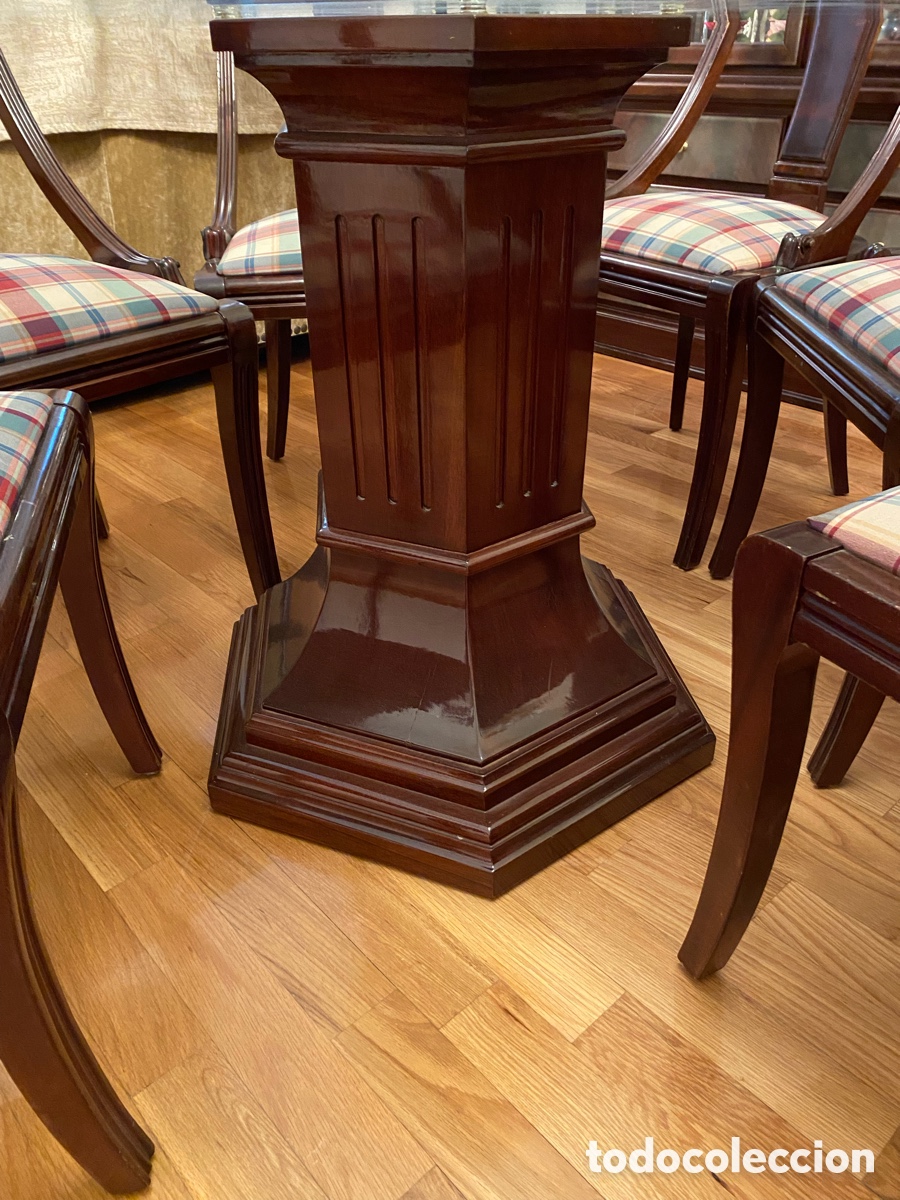 Vintage: Mesa de dise&ntilde;o en caoba y Cristal biselado - Foto 2