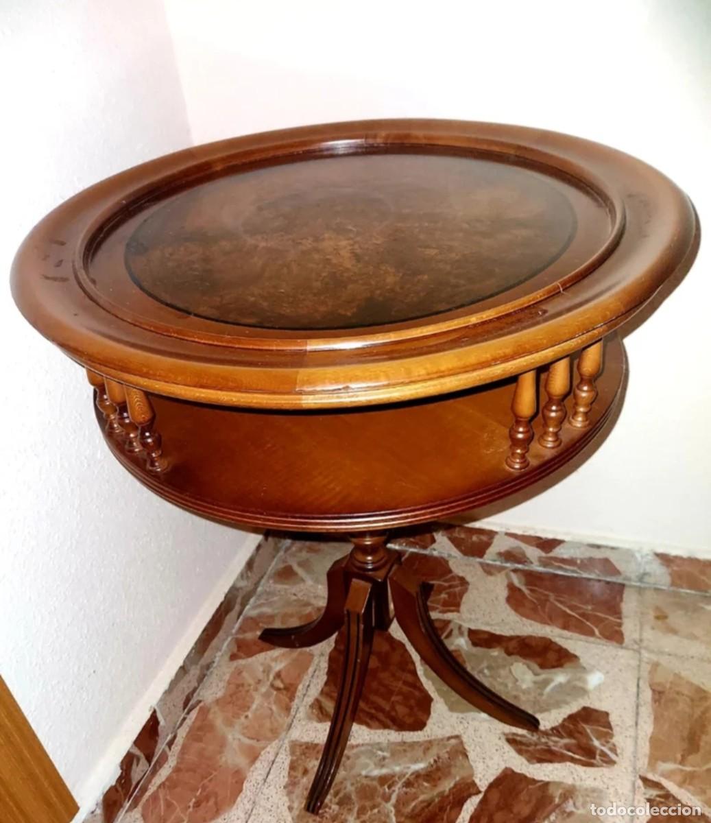 Vintage: Mesita redonda madera - Foto 1
