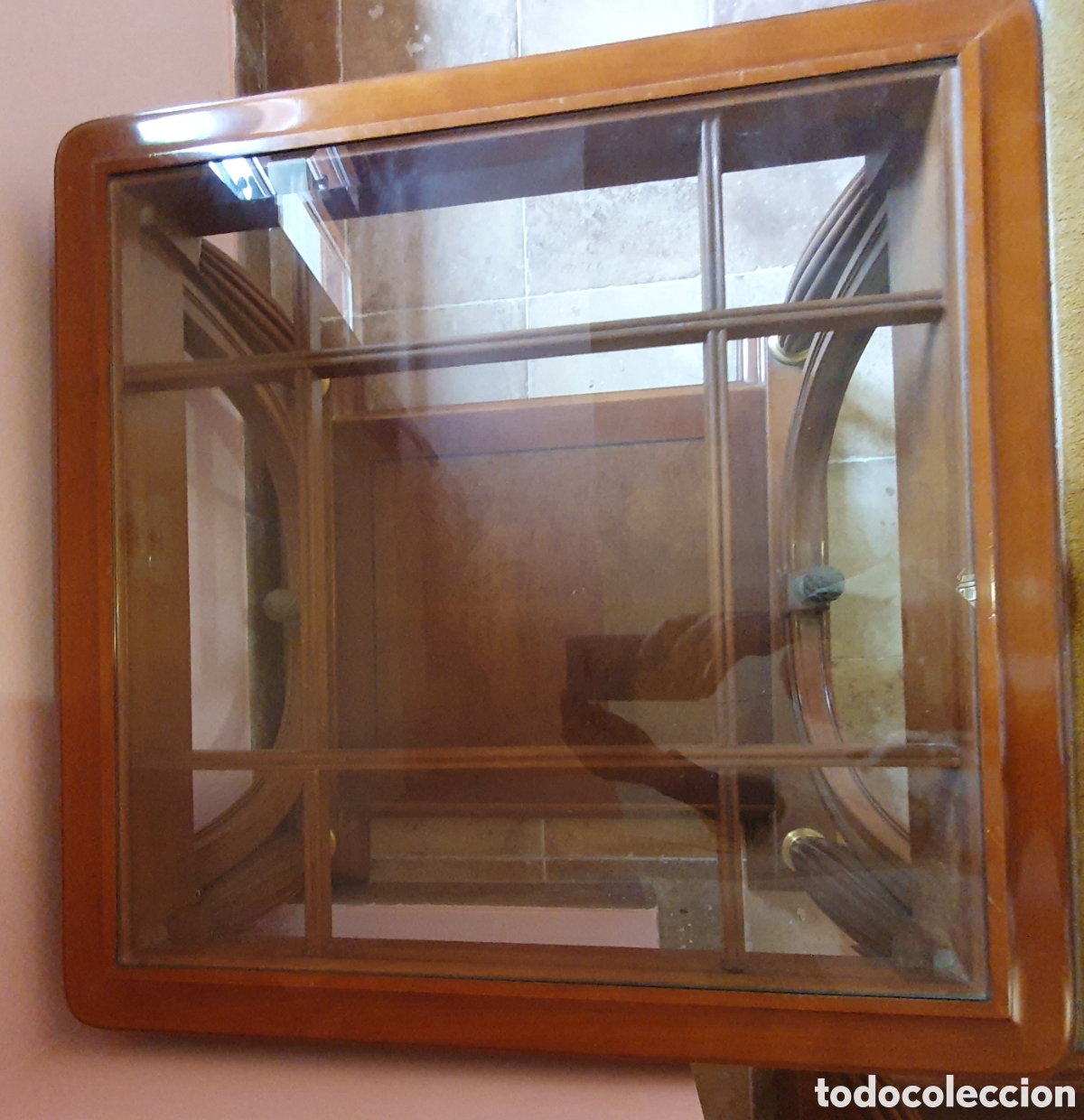 Vintage: Mesa de centro sal&oacute;n madera,cristal y bronce - Foto 3