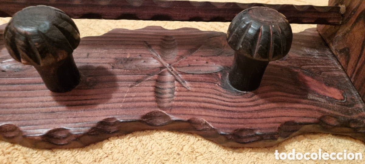 Vintage: Perchero antiguo de madera - Foto 6