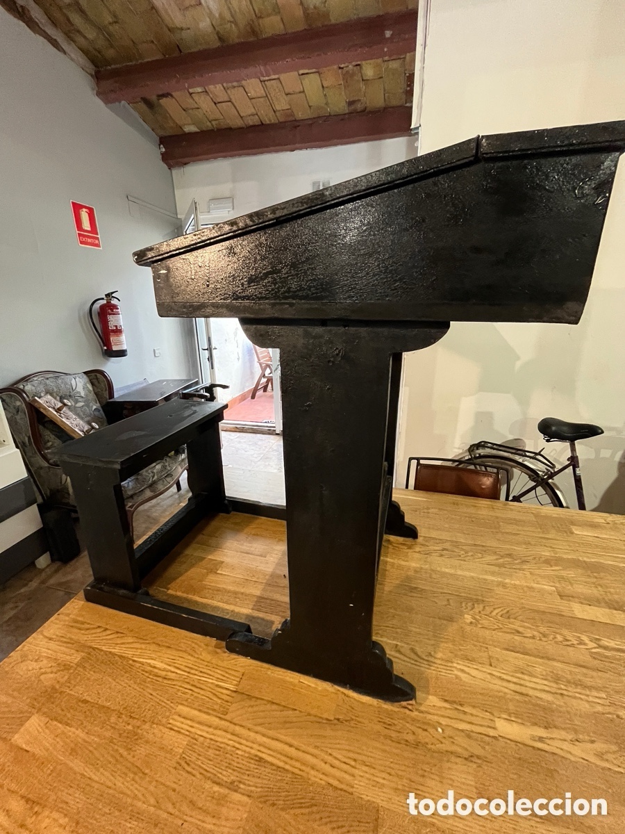 Vintage: Pupitre escolar con banqueta - Foto 3