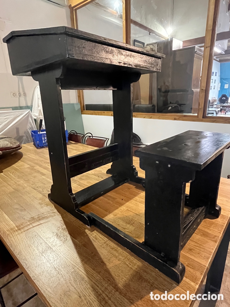 Vintage: Pupitre escolar con banqueta - Foto 7