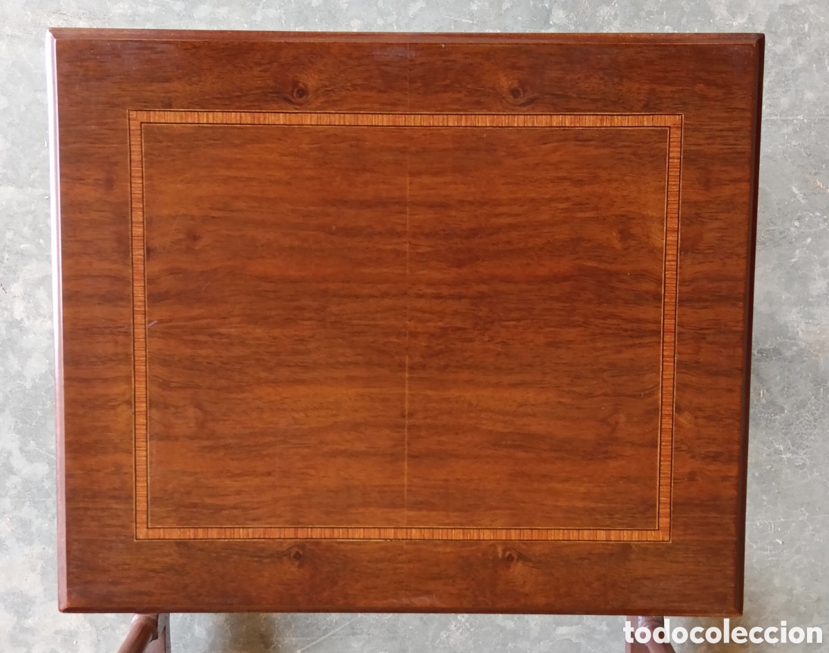 Vintage: Conjunto de mesas nido con marqueter&iacute;a. - Foto 6
