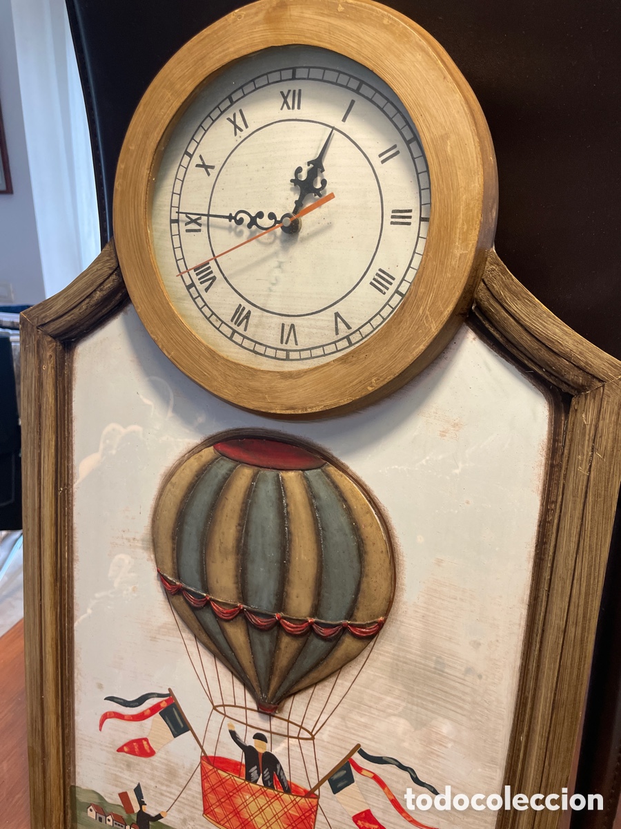 Vintage: Reloj pared vintage. Madera - Foto 2