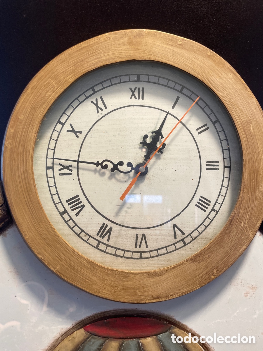 Vintage: Reloj pared vintage. Madera - Foto 4