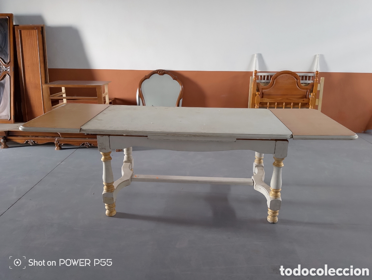 Vintage: Mesa de madera maciza - Foto 3