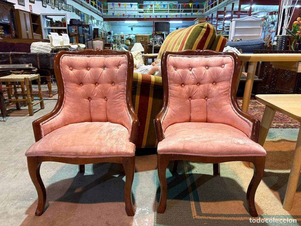 Vintage: 2 SILLAS ISABELINAS. - Foto 2