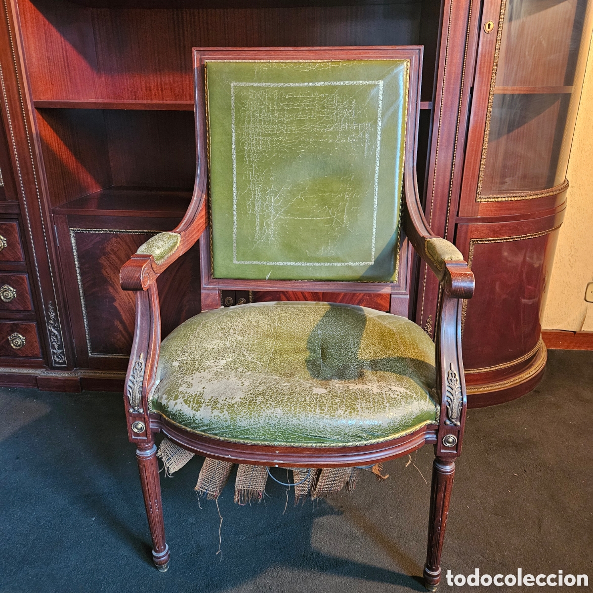 Vintage: Sill&oacute;n de despacho con dos brazos. Estilo cl&aacute;sico - Foto 1
