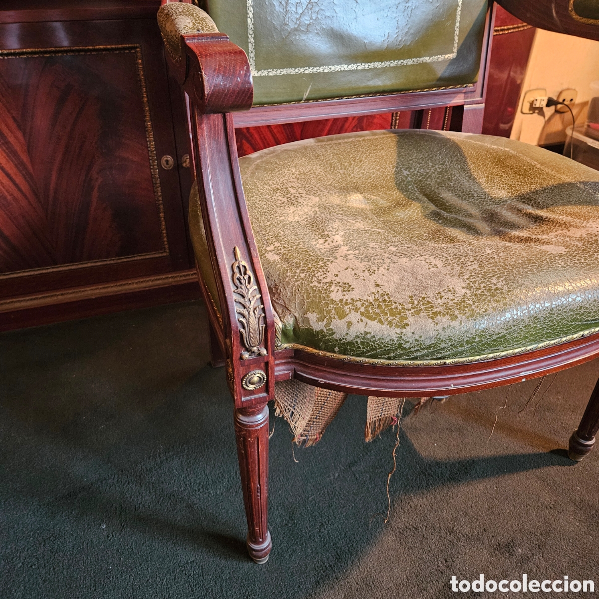Vintage: Sill&oacute;n de despacho con dos brazos. Estilo cl&aacute;sico - Foto 4
