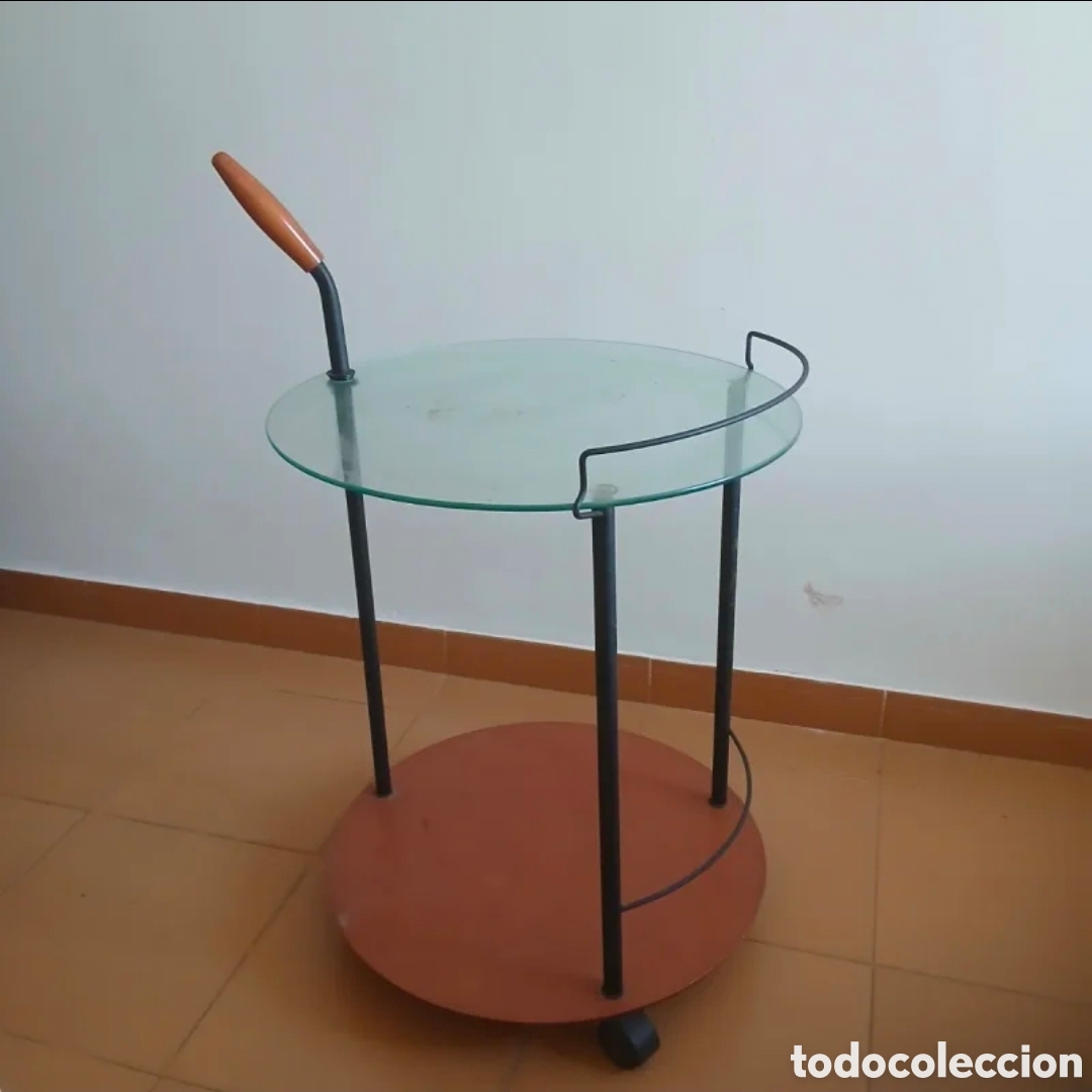 Vintage: Carrito bar madera y cristal con ruedas - Foto 2