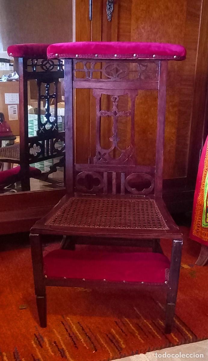Vintage: Reclinatorio y silla dos en uno util&iacute;simo - Foto 1
