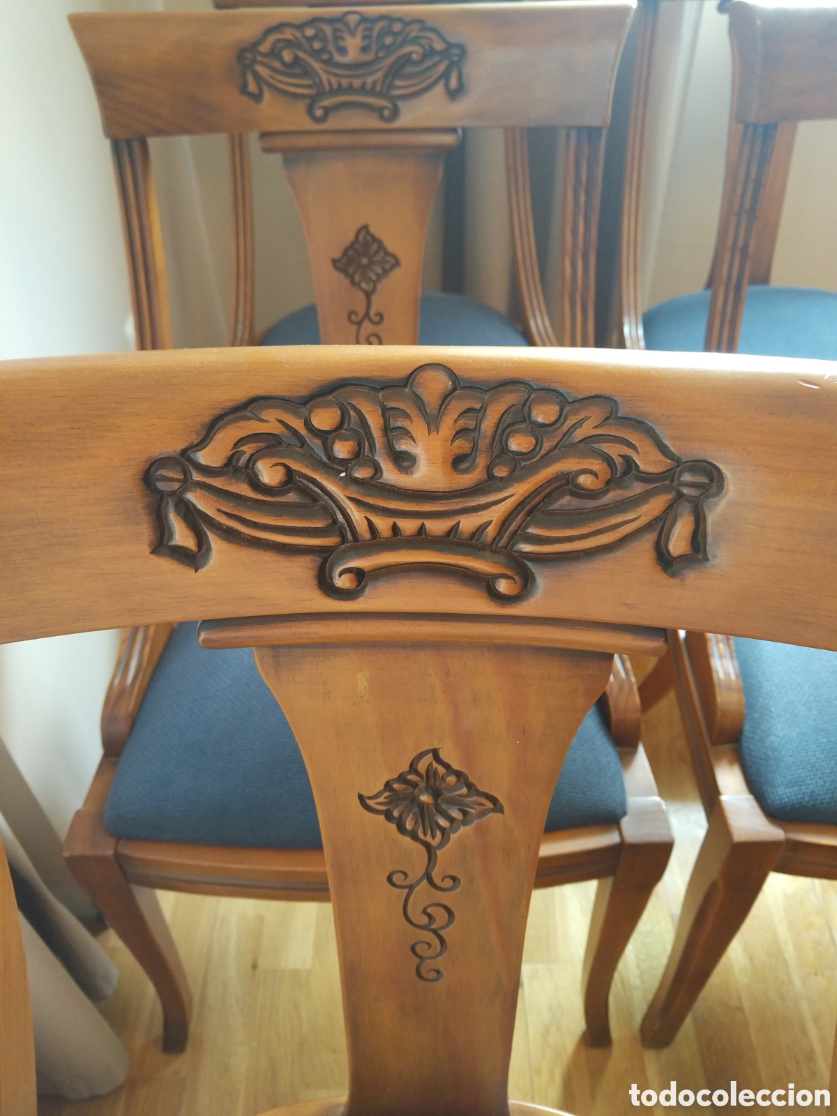 Vintage: Mesa de comedor con seis sillas. - Foto 7
