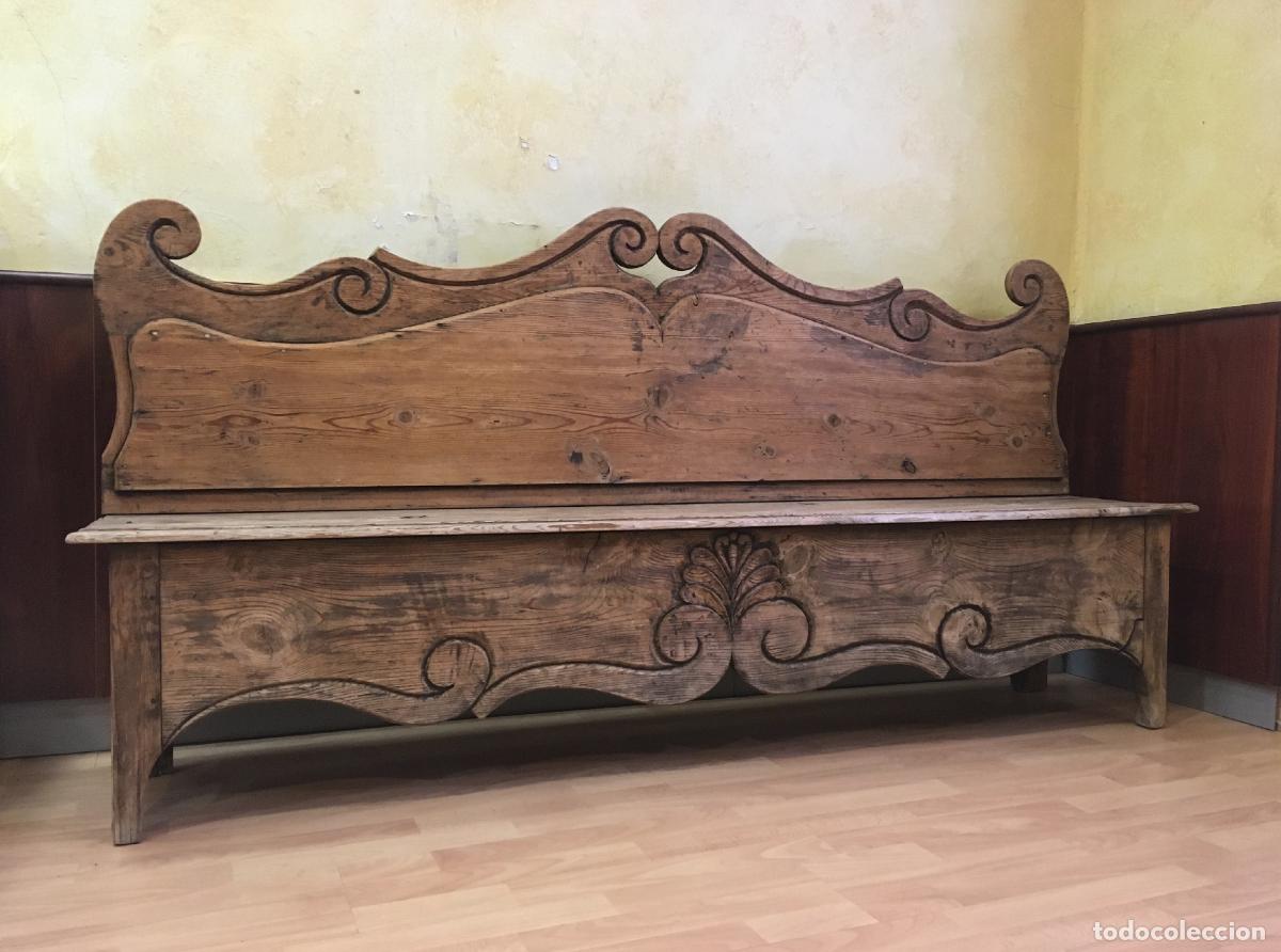 Vintage: Banco de madera artesanal - Foto 1