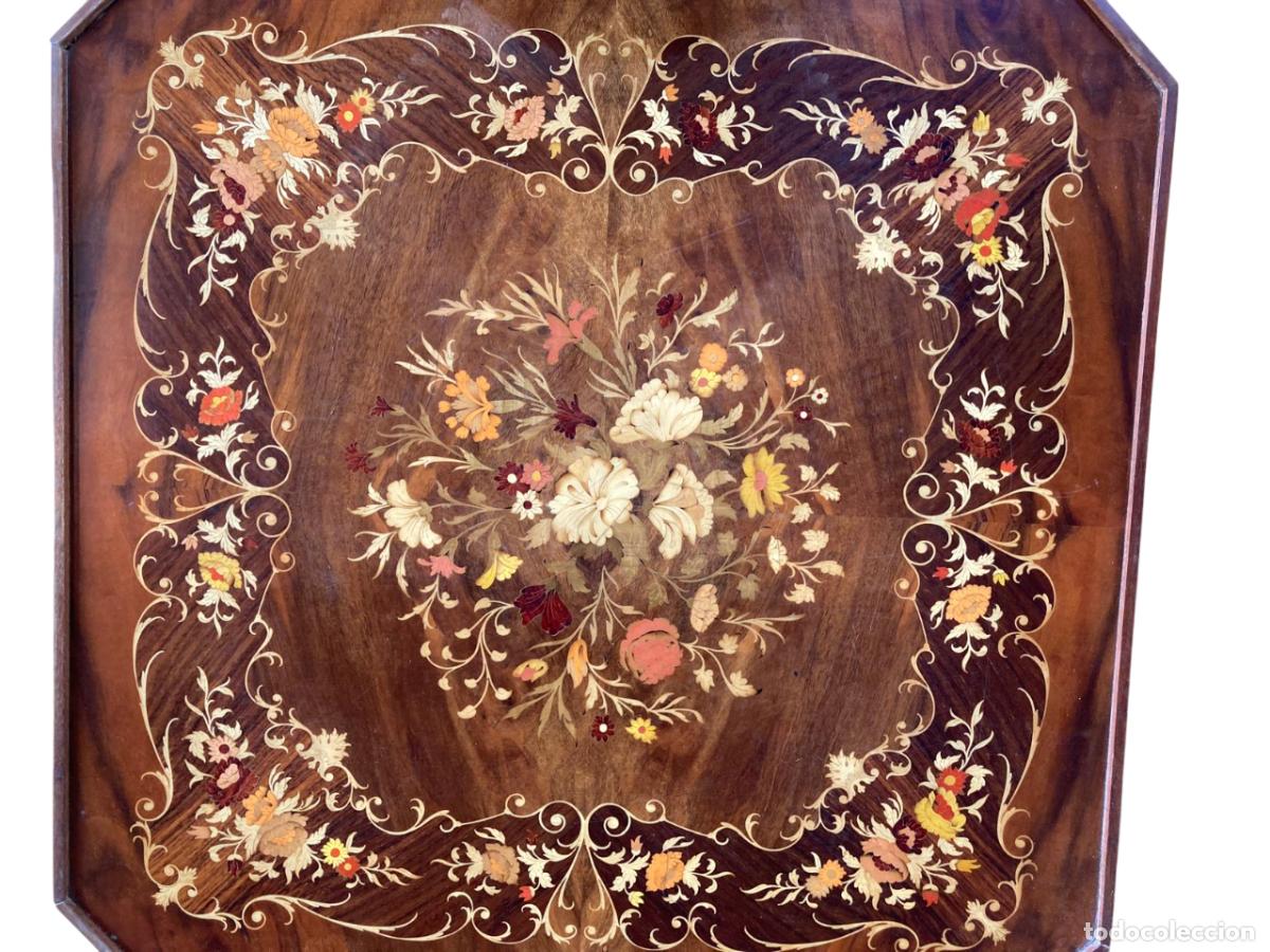 Vintage: mesa de juegos de marqueter&iacute;a - Foto 1