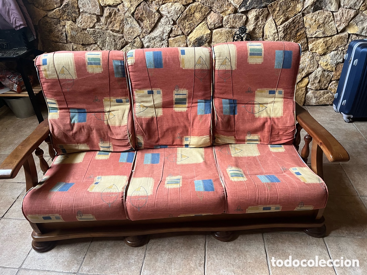 Vintage: Conjunto de sof&aacute; y sill&oacute;n - Foto 1