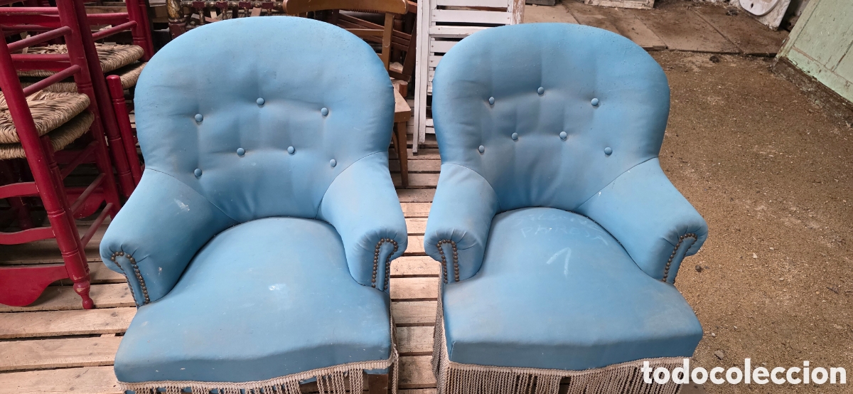 Vintage: SILLONES PAREJA Crapaud - Foto 1