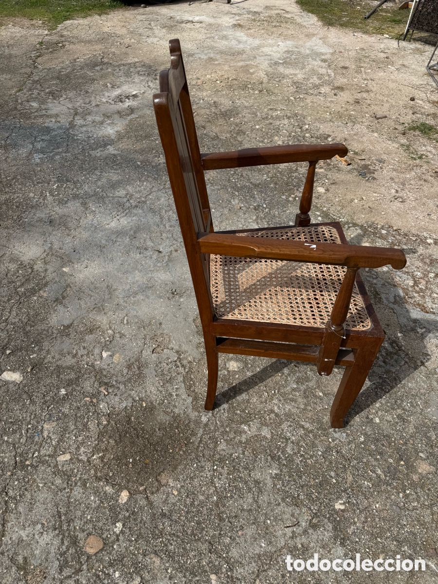 Vintage: Sill&oacute;n con asiento de rejilla - Foto 3