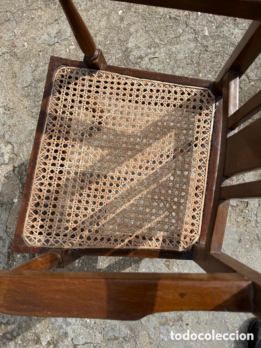 Vintage: Sill&oacute;n con asiento de rejilla - Foto 6