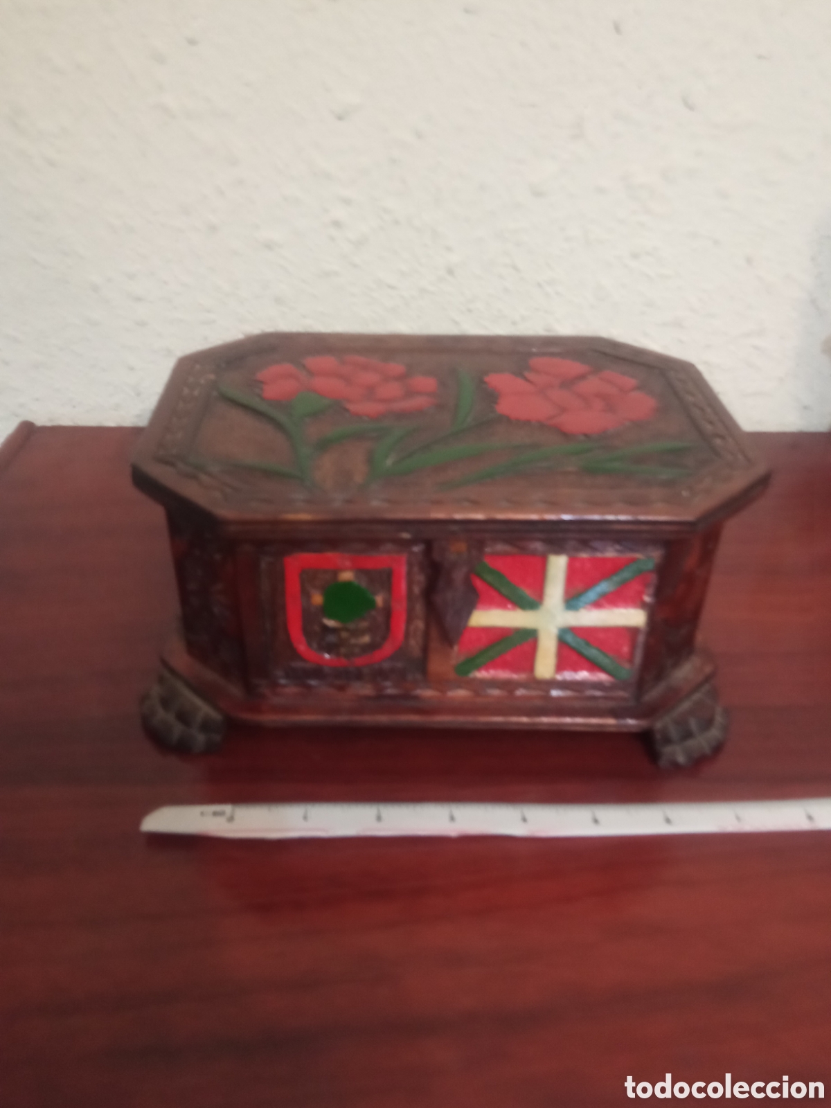 Vintage: Caja joyero madera Euskalherria Euskadi - Foto 1