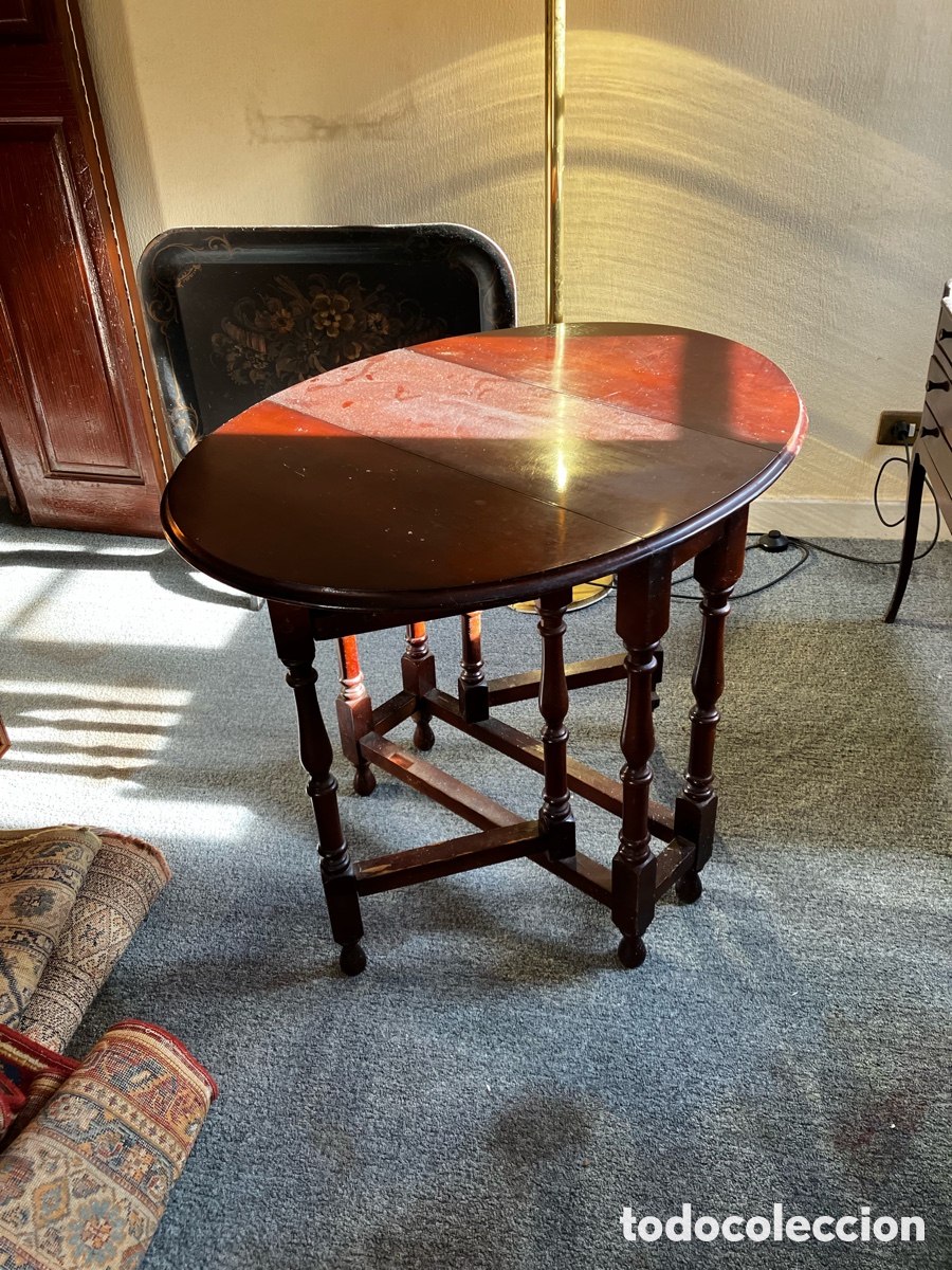 Vintage: Mesita plegable de madera - Foto 2