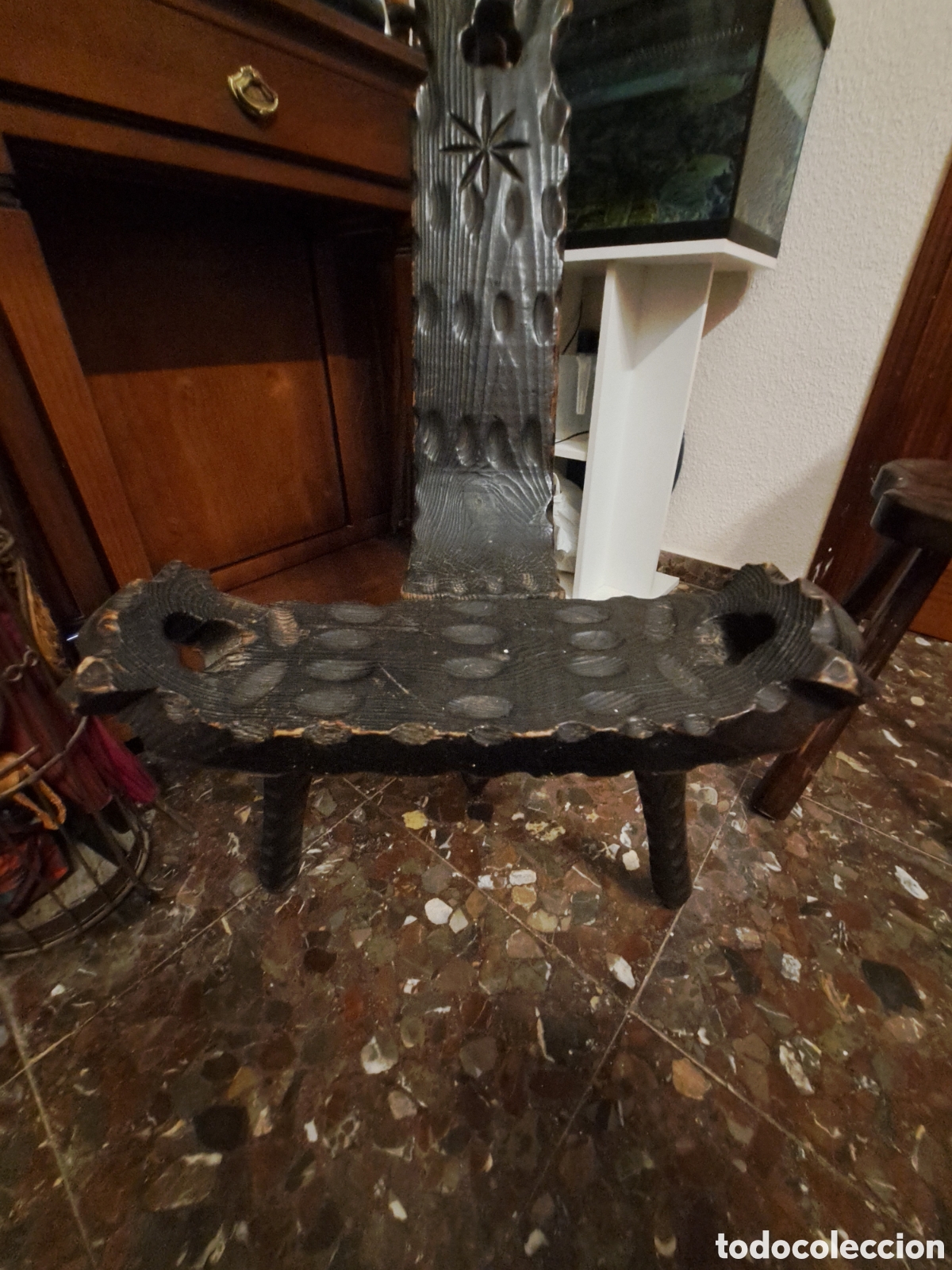 Vintage: 2 sillas antiguas de madera - Foto 4