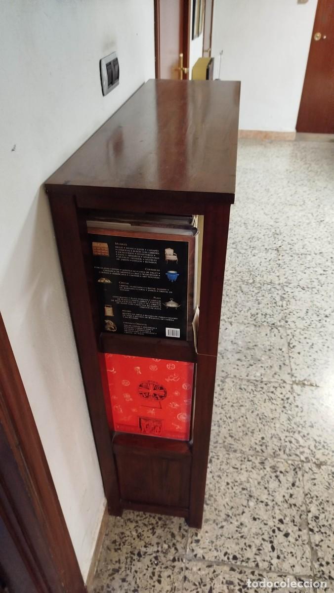 Vintage: LIBRERIA BAJA DE MADERA ORIENTAL - Foto 4