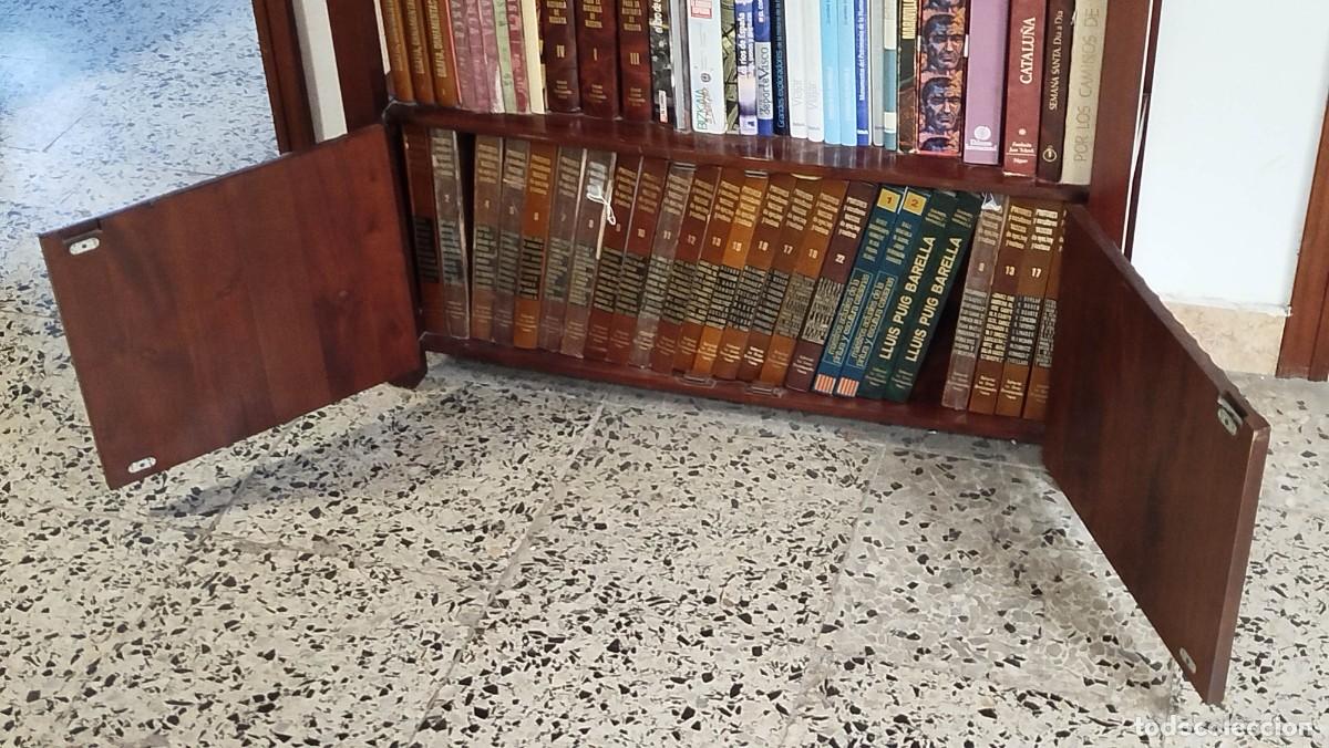 Vintage: LIBRERIA BAJA DE MADERA ORIENTAL - Foto 8