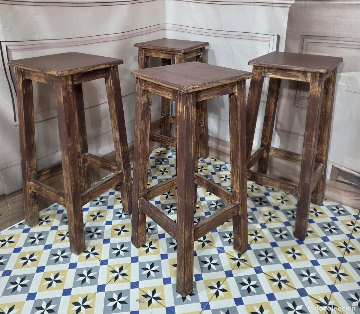 Vintage: Taburetes de barra en madera - Foto 1