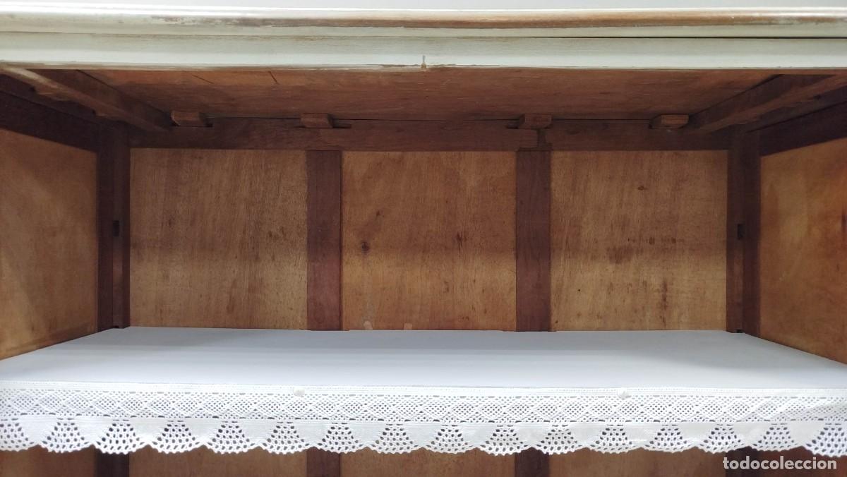 Vintage: ALACENA VINTAGE DE MADERA PINTADA - Foto 10