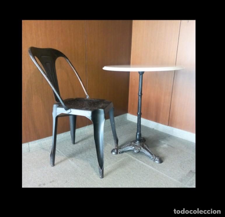 Vintage: Mesa bistro hierro marmol - Foto 7