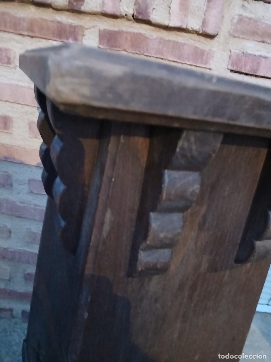 Vintage: Taburete banqueta en madera estilo g&oacute;tico - Foto 10