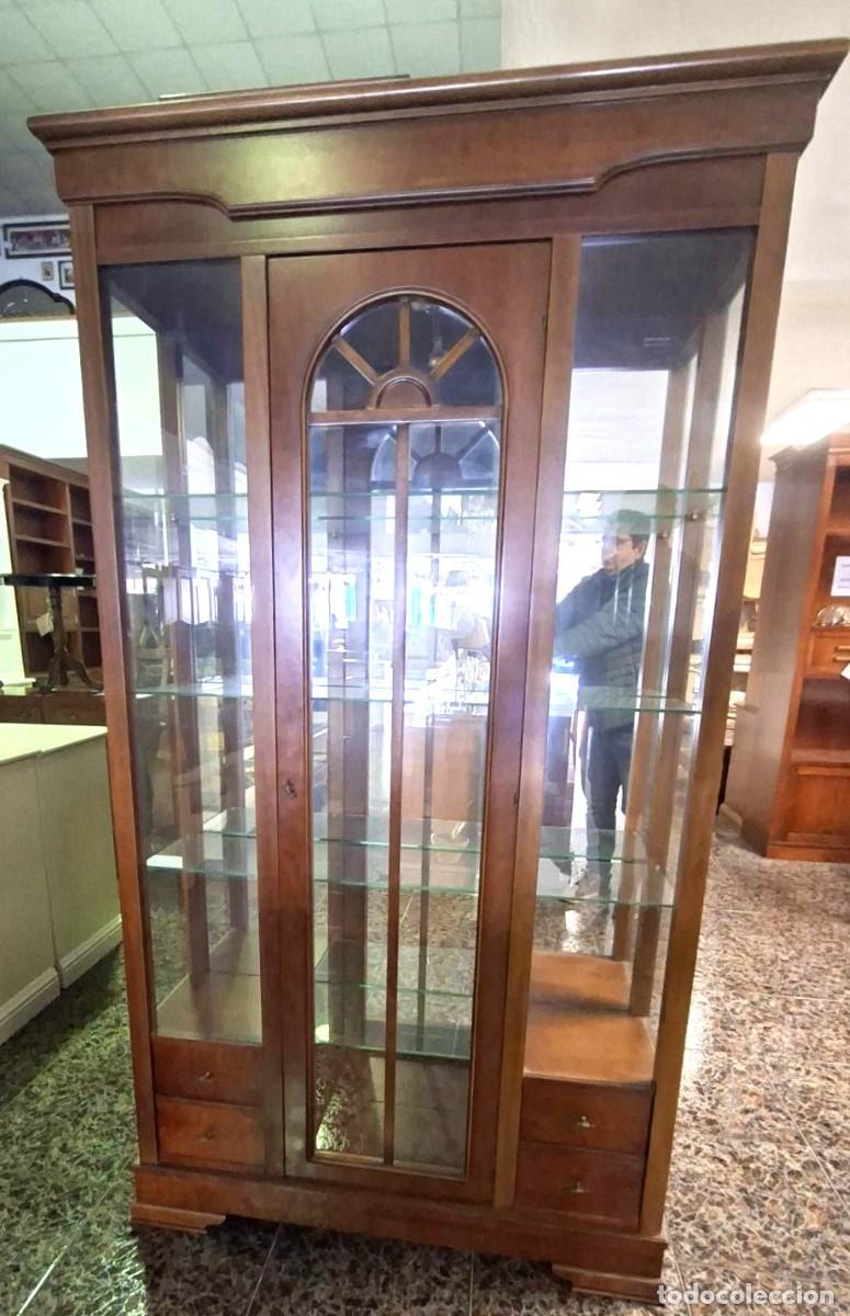 Vintage: VITRINA CEREZO MEDIDAS .. 112 X 33 x 195