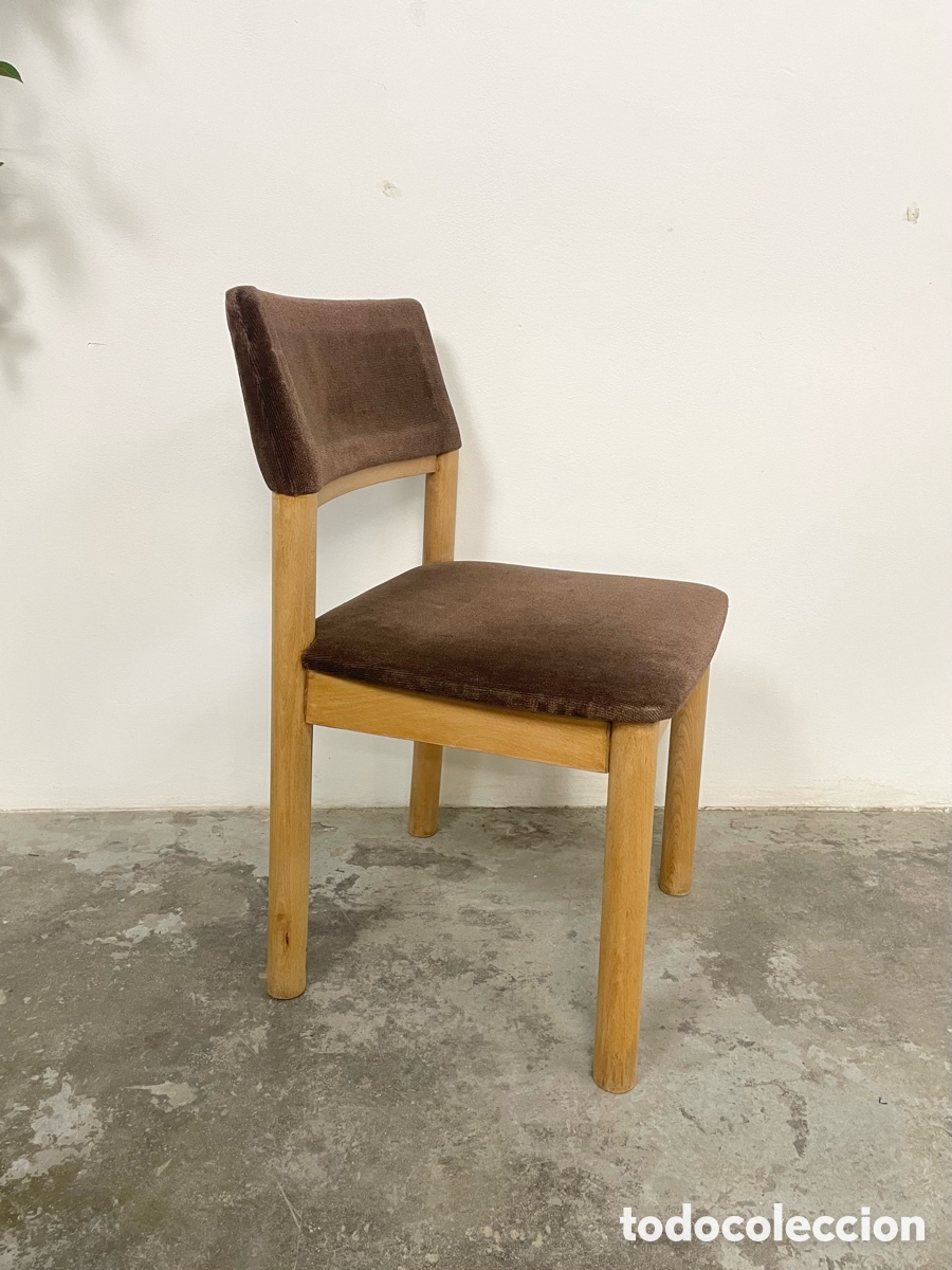 Vintage: Silla madera y terciopelo - Foto 4