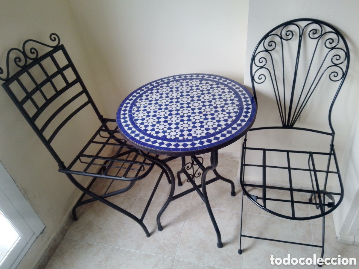 Vintage: Mesa con mosaico artesanal - Foto 11