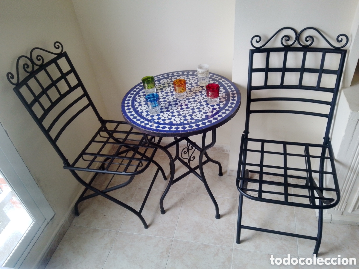 Vintage: Mesa con mosaico artesanal - Foto 1