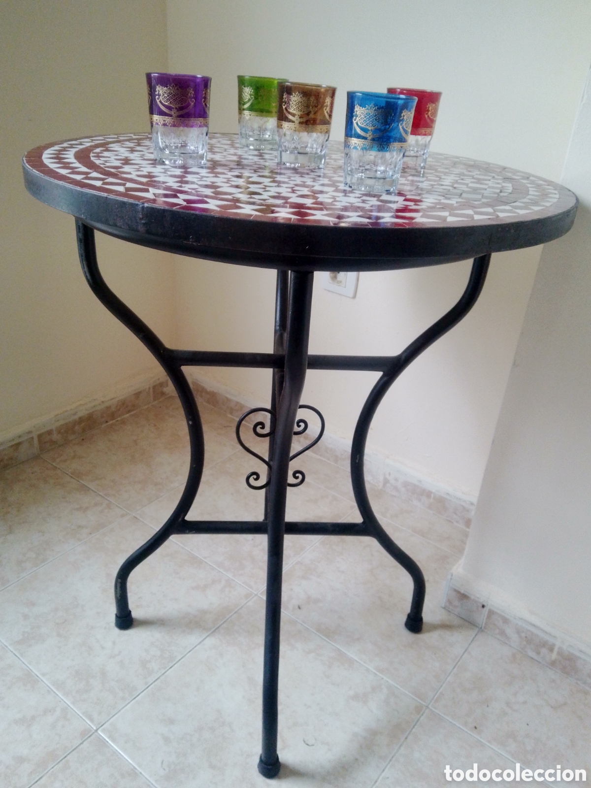 Vintage: Mesa de centro mosaico artesanal - Foto 3